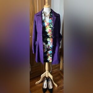 Women’s Tulle Purple Wool Coat and Design Lab mini dress bundle